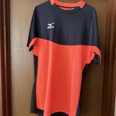 ミズノ MIZUNO スポーツTシャツ ブラック×オレンジのサムネイル