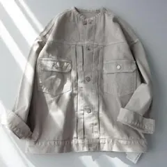 新品｜イエナ ノーカラー チノリメイクルーズブルゾン ベージュ 38 ジャケット
