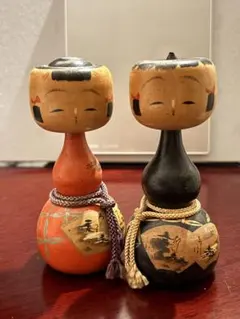 こけし 2体セット 伝統工芸品 仙台 定男作 - メルカリ