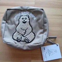 ポーラーベアバンク　ポーチ　サガラ刺繍　しろくま　北欧