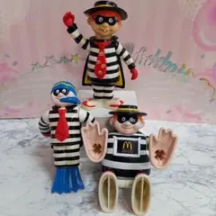 マクドナルド　フィギュア　缶バッジ　5点セット　ハンバーグラー　デッドストック マクドナルド フィギュア 缶バッジ 5点セット ハンバーグラー