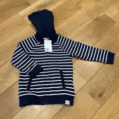新品未使用・タグ付き【H&M ボーダージップアップパーカー】