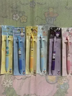 サンリオキャラクター　３色ボールペン　6種類セット　サンリオ　ボールペン