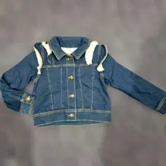 フリル付きデニムジャケット 120　ストレッチ生地