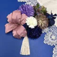 髪飾り　リリィ　マム　ハイドレンジア　タッセル　ヘアアクセサリー　成人式　卒業式
