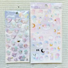 キキララ　リトルツインスターズ シール　ぷくっとシール　箔押しシール　⭐︎