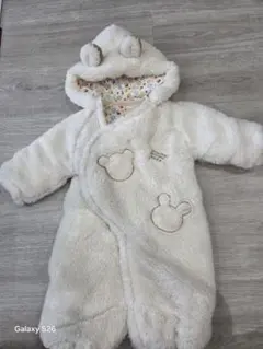 フリース素材 クマ耳ロンパース 50～70cm