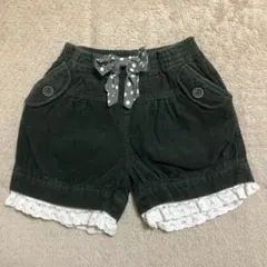 コーデュロイ　カーキショートパンツ　130