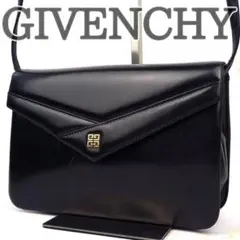 美品】GIVENCHY フォーマルバッグ 4Gロゴ 冠婚葬祭 レザー ブラック