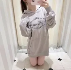 ♥evelyn フロント刺繍パーカー ピンク♥