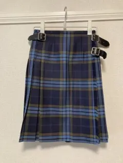 ほつれありO’NEIL of DUBLIN ウール キルトスカート チェック