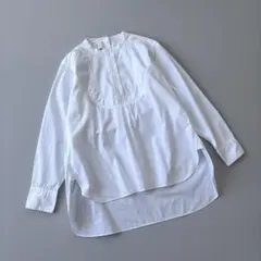 美品 TICCA 半袖 スクエアビッグシャツ プルオーバー 日本製 白 F