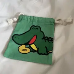 たべっ子どうぶつ LAND カラフルミニ巾着　わにくん