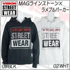 新品！ヴィジョンストリートウェア　ラメプルパーカー　ブラック