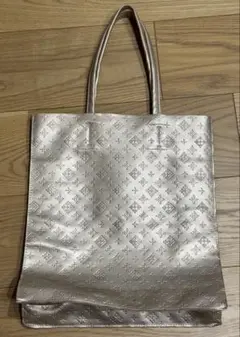 RUSSET /フェイクレザー エンボス トートバッグ/ベージュゴールド