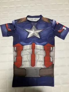 アンダーアーマー シビル・ウォー　キャプテンアメリカ　コンプレショッンシャツ