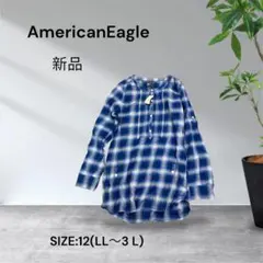 3019☆American Eagle チェック柄 長袖シャツSIZE:12のサムネイル