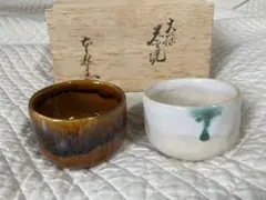 Y2718-2 茶道具 大樋焼 九代 大樋勘兵衛 福茶碗 共箱　よ Y2718-2 茶道具 大樋焼 九代 大樋勘兵衛 福茶碗 共箱 よ Y2718-2