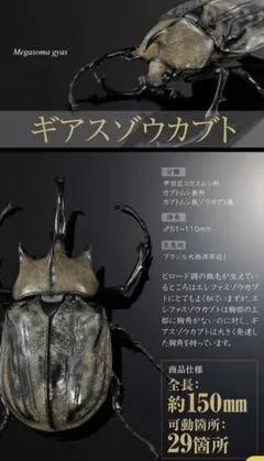 いきもの大図鑑アドバンス ギアスゾウカブト フィギュア オンライン版