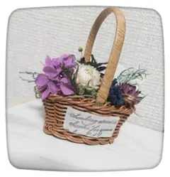 プリザーブドフラワー ❤バスケットアレンジメント❤プレゼント❤ホワイトデー❤退職