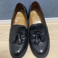 【超美品】REGAL タッセルローファー レザー　シボ革 24.5cm 黒