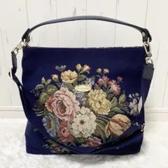 美品 Think Bee! ミオゾティス 2Way ショルダーバッグ フラワーのサムネイル