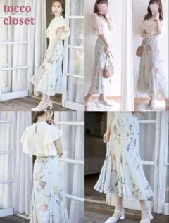 tocco closet フラワープリント スカート