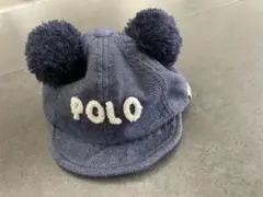 ❤︎POLO ベビー キャップ デニム ４２cmポンポン付き❤︎のサムネイル