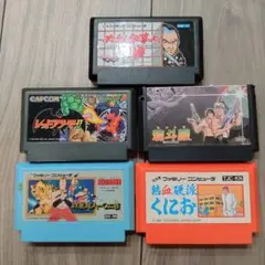 【ジャンク品】　5本　ファミコン　ソフト　カセット　まとめ売り　fc　コントラ
