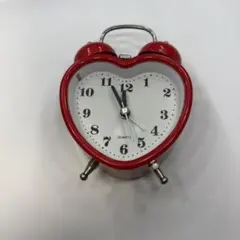 ハート型アラーム時計 赤