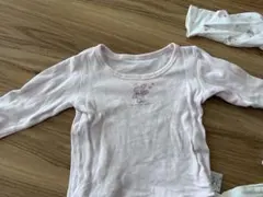 ベビー肌着 4点セット（ウサギ・カップケーキ・花、車）