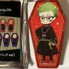 美品 新品未使用 ツイステ トレイ ハーツラビュル 棺桶型カンバッジ 公式グッズ