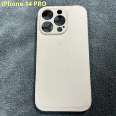 iPhone 14 PRO MKイニシャル入りケース オフホワイト
