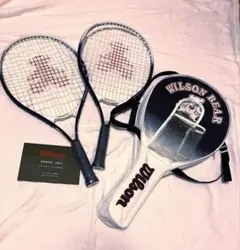 子ども用　Wilson Bear テニスラケット 2本セット　カバー付き