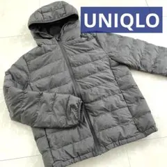 【UNIQLO】軽量 ダウン ライトウォームパデット 160 フード付き