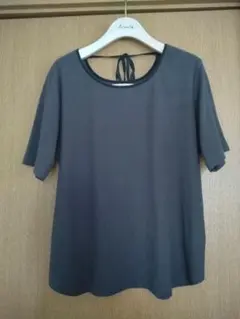 JUST COLLECTION リブ 半袖カットソー バックリボンのサムネイル