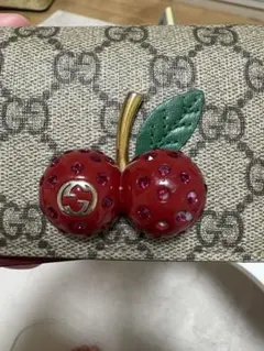GUCCI GGスプリーム チェリー 二つ折り財布