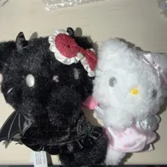 即日発送‼️黒い悪魔とハローキティぬいぐるみセット