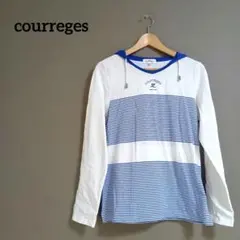 courrèges クレージュ パーカー 長袖 薄手 ボーダー 日よけ スポーツのサムネイル