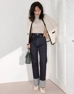 アニュアンス　anuans ロールアップデザイン　デニム