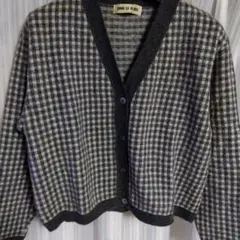 COMME CA DU MODE チェック柄カーディガン M