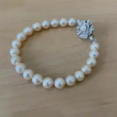 【極美品】パールブレス　7㎜　シルバークラスプ