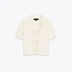 【新品未使用】 ZARA リボンディテールニットトップス Sサイズ