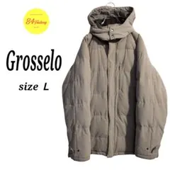 Grosselo　中綿ジャケット　ブルゾン　ベージュ　スエード調　メンズ Ｌ