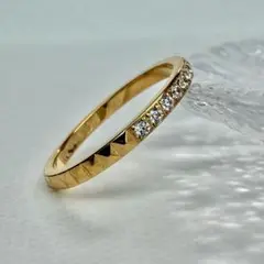ゴールド11号 3way Studs Zirconia Ring