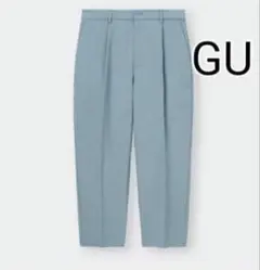 GU ドライワイドイージーアンクルパンツ ライトブルー