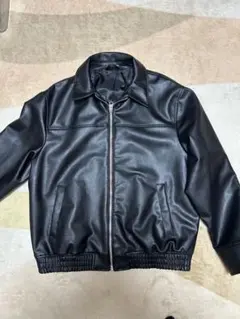 ZARA ブラックレザーアウター EU42