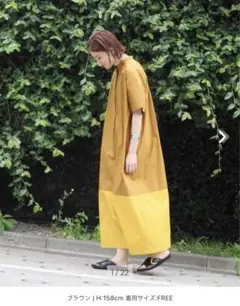 【NOMBRE IMPAIR】半袖シャツワンピース フリーサイズ