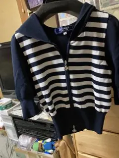 羽織　半袖　ボーダー　エムズグレイシー