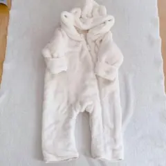 モコモコフード付きアウター ホワイト